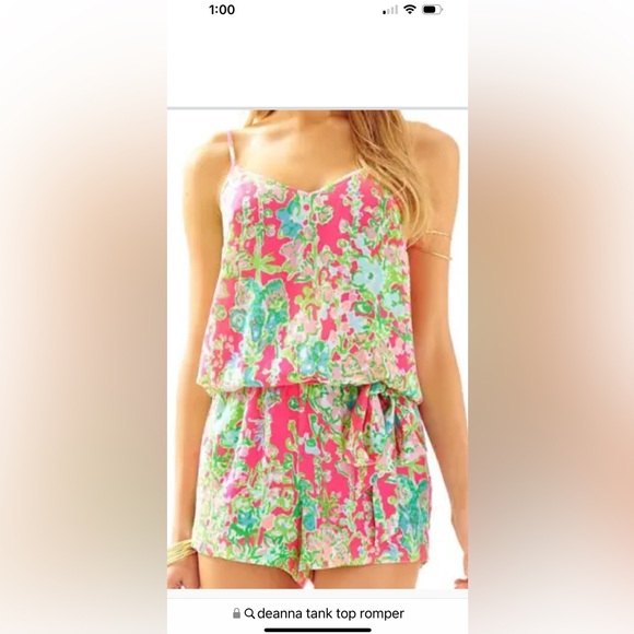 Lilly Pulitzer Deanna tank top romper - Picture 3 of 3